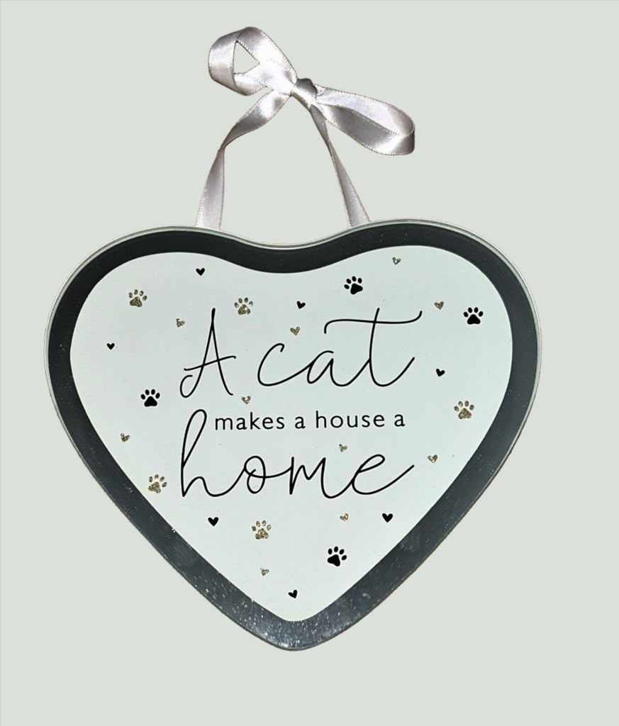 Cat Glass Hanging Plaque - Brinsley Animal Rescue Shop