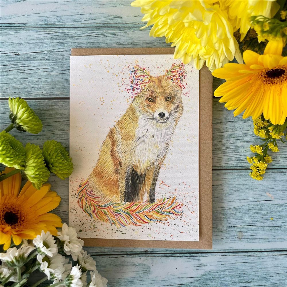 FOX GREETING CARD - Brinsley Animal Rescue Shop