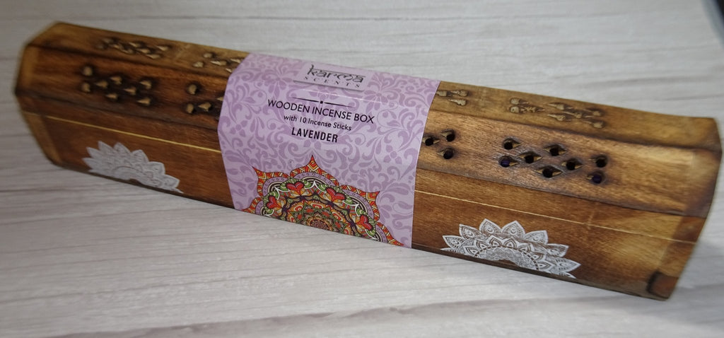 Lavender Karma Scents Wooden Incense Box - Brinsley Animal Rescue Shop