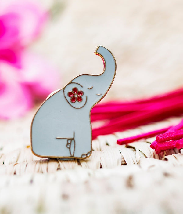 Mandala Elephant Pin Badge - Brinsley Animal Rescue Shop