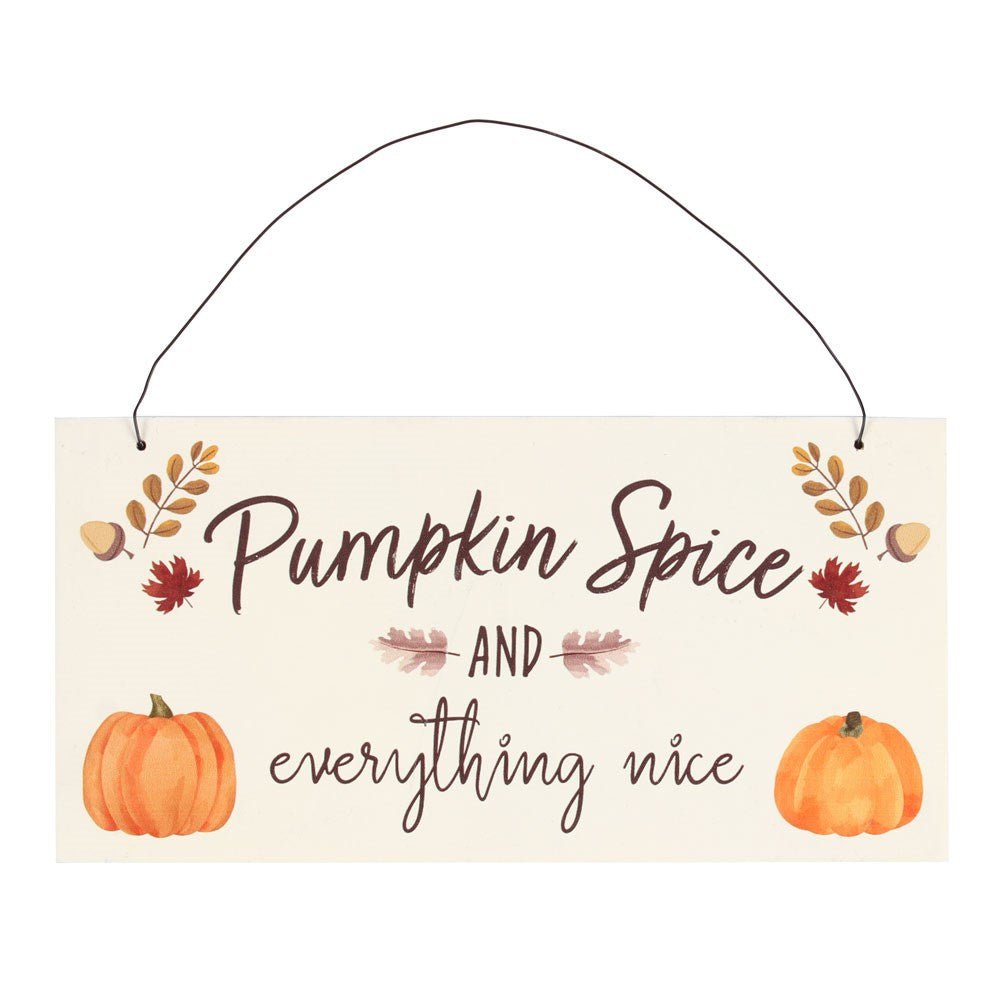 Pumpkin Spice Hanging Sign - Brinsley Animal Rescue Shop