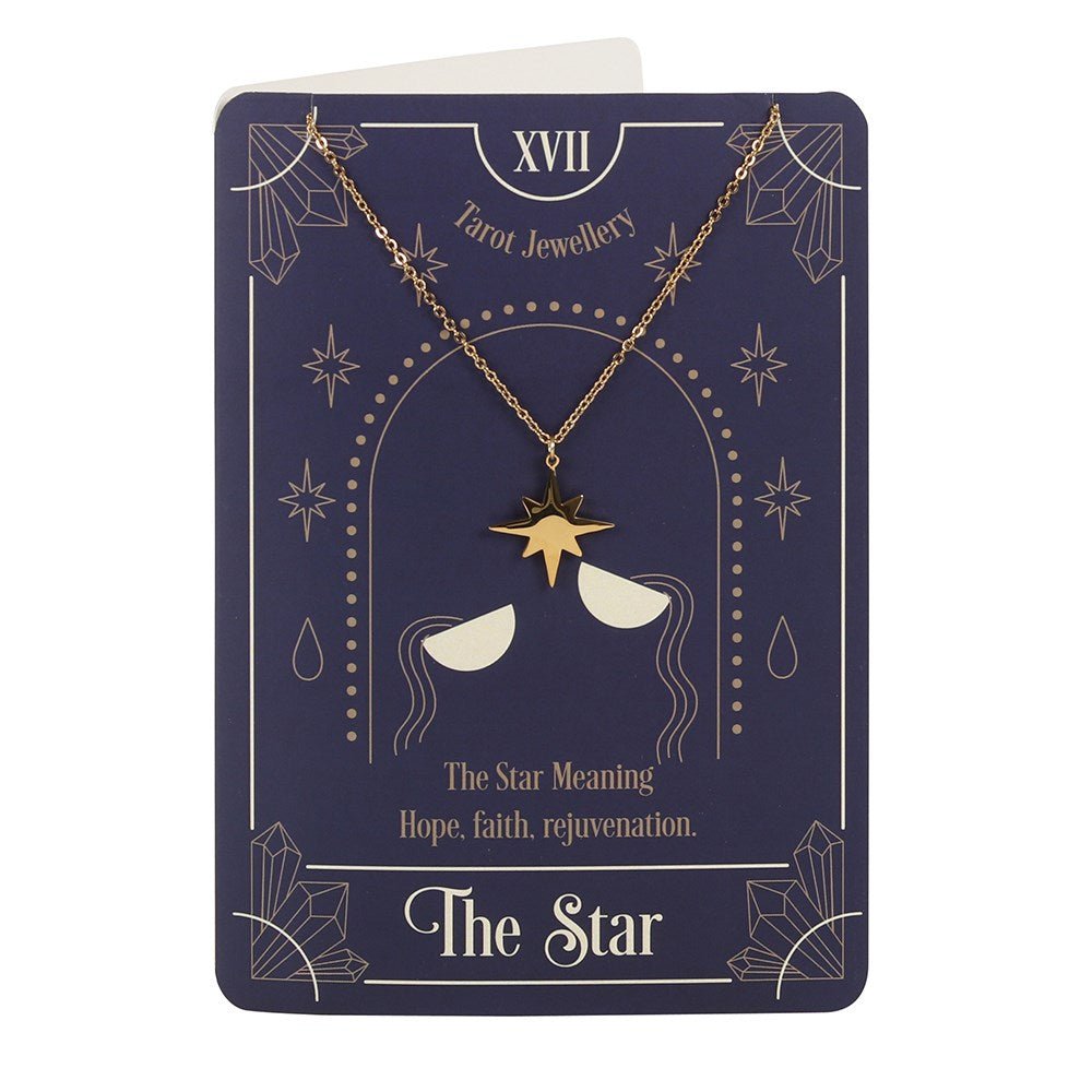Star Tarot Necklace On Greeting Card - Brinsley Animal Rescue Shop