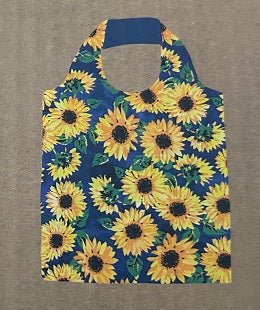 SUNFLOWER Print Foldable Shopper Bag Made From Recycled Plastic Bottles - Brinsley Animal Rescue Shop